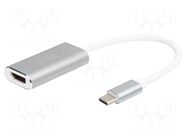 Adapter; HDMI socket,USB C plug; USB 3.2; 4K,UHD 2160p; 150mm DIGITUS