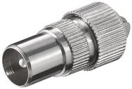 Coaxial Plug with Screw Fixing - screwable metal coaxial plug