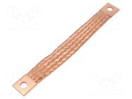 Braids; earthing tape; 25mm2; Ø1: 9mm; Ø2: 9mm; 150A; L: 0.18m BM GROUP