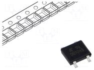 Bridge rectifier: single-phase; Urmax: 400V; If: 1A; Ifsm: 30A; SMT DC COMPONENTS