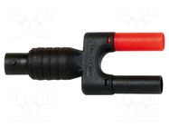 Adapter; black-red; banana 4mm plug x2,BNC socket; 2pcs. CHAUVIN ARNOUX