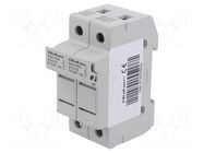 Fuse holder; 10x38mm; for DIN rail mounting; 30A; Poles: 2; 1kVDC QOLTEC