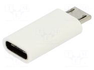 Accessories: adapter; white; USB B micro plug,USB C socket RASPBERRY PI