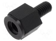 Screwed spacer sleeve; hexagonal; polyamide; M2,5; M2,5; L: 5mm DREMEC