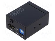 Repeater; HDMI socket x2; HDCP 1.2,HDMI 1.3b; black; 35m DIGITUS