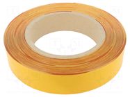 Tape: marking; white-red; L: 50m; W: 50mm; self-adhesive; PVC FATH