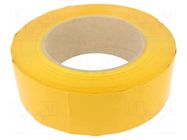 Tape: marking; yellow; L: 50m; W: 75mm; self-adhesive; PVC FATH