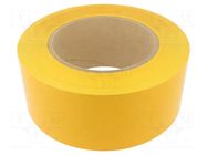 Tape: marking; yellow; L: 50m; W: 100mm; self-adhesive; PVC FATH