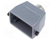 Enclosure for connectors: HDC; for cable; for latch; straight LAPP