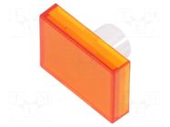 Actuator lens; 22mm; 61; orange,transparent; plastic; Dim: 18x24mm EAO