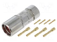 Connector: LS1; plug; PIN: 8(4+4); female; crimped; for cable; IP68 LAPP