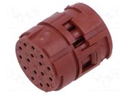 Connector: M23; contact insert; PIN: 16; w/o contacts; 7A; 100V LAPP