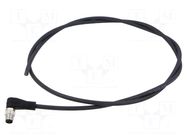 Cable: for sensors/automation; M8; PIN: 3; angled; 1m; plug; 60VDC BINDER