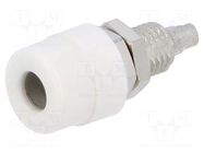 Connector: 4mm banana; socket; 32A; 60VDC; white; soldered,screw HIRSCHMANN T&M