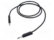 Test lead; 60VDC; 30VAC; 32A; Len: 1m; black; Cond.cross sec: 2.5mm2 HIRSCHMANN T&M