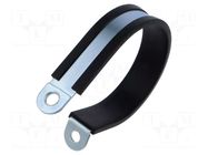 Fixing clamp; ØBundle : 65mm; W: 20mm; steel; Cover material: EPDM MPC INDUSTRIES