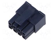 Connector: wire-board; plug; female; Micro-Fit 3.0; PIN: 8; nylon MOLEX