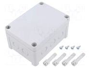 Enclosure: junction box; X: 110mm; Y: 130mm; Z: 65mm; wall mount; ABS FIBOX