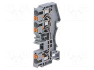 Splice terminal: rail; DS; for DIN rail mounting; spring clamp DEGSON ELECTRONICS