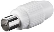Coaxial Plug with Screw Fixing - screwable plastic coaxial plug