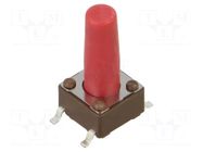 Microswitch TACT; SPST-NO; Pos: 2; 0.05A/12VDC; SMD; none; 2.5N KNITTER-SWITCH
