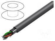 Wire; Alpha Essential C&C; 4x2x24AWG; shielded,Al-PET foil; PVC ALPHA WIRE