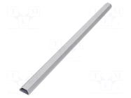 Closed cable trunkings; silver; L: 1.1m; W: 50mm; H: 26mm; aluminium Goobay