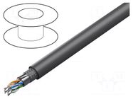 Wire; Alpha Essential C&C; 4x2x24AWG; PVC; dark grey; 300V; 30.5m ALPHA WIRE