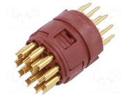 Connector: M23; contact insert; PIN: 17; male; soldering; for cable LAPP