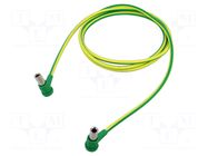 Connection cable; socket angled 6mm,both sides; non-insulated STÄUBLI