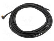 Cable: for sensors/automation; M8; PIN: 4; angled; 5m; plug; 60VDC LUTRONIC