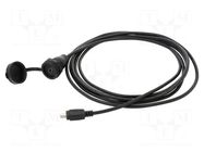 Cable; USB 2.0,with protective cap; 3m; IP67 ENCITECH