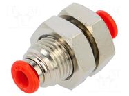 Push-in fitting; bulkhead,straight,inline splice; -0.99÷20bar AIGNEP