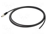 Cable: for sensors/automation; PIN: 4; shielded,with leads; 2m BINDER