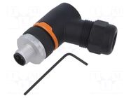 Connector: M12; plug; PIN: 5; male; 63V; angled 90°; IP67; for cable LAPP