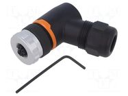 Connector: M12; plug; PIN: 5; female; 63V; angled 90°; IP67; 16A LAPP