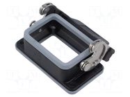 Enclosure for connectors: HDC; size 44.27; for panel mounting ILME