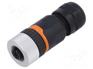 Connector: M12; plug; PIN: 4; female; 250V; straight; IP67; for cable LAPP