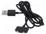 Connector 4 Pos Pogo, Female Cable Assy to USB-A EDAC
