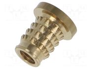 Threaded insert; brass; M4; BN 37898; L: 8.5mm; for plastic TAPPEX