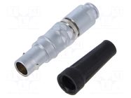 Connector: circular; plug; 0B; male; PIN: 4; for strain relief; 7A MH CONNECTORS