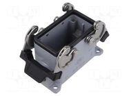 Enclosure for connectors: HDC; size 57.27; with double latch ILME