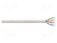 Wire; U/UTP; 4x2x23AWG; 6; wire; CCA; Insulation: PVC; grey; 100m LOGILINK