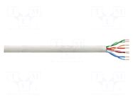 Wire; U/UTP; 4x2x23AWG; 6; wire; CCA; Insulation: PVC; grey; 100m LOGILINK