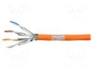 Wire; S/FTP; 4x2x23AWG; 7; wire; OFC; LSZH; orange; 25m; Øcable: 7.5mm LOGILINK