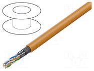 Wire; S/FTP; 4x2x23AWG; 7; wire; OFC; Insulation: LSZH; orange; 50m LOGILINK