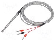 Sensor: temperature; Pt100; Working part len: 80mm; Probe dia: 4mm F&F