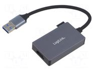 Adapter; HDMI 1.3,USB 3.0; HDMI socket,USB A plug; gold-plated LOGILINK