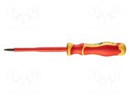 Screwdriver; insulated,slim; slot; 4x0.8mm; Blade length: 100mm NEO TOOLS