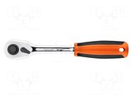 Rattle; straight,with switch; 250mm; Teeth: 45; 1/2" NEO TOOLS